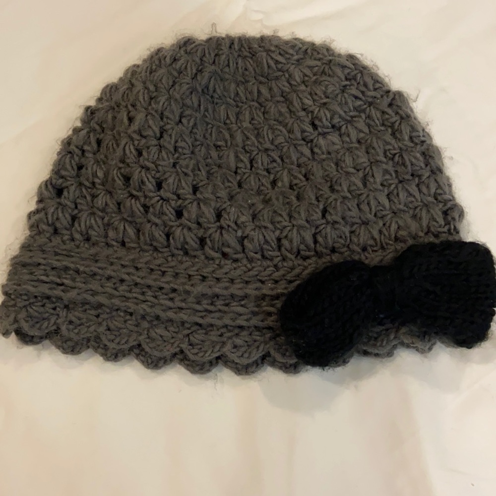 Knit Hat with Bow